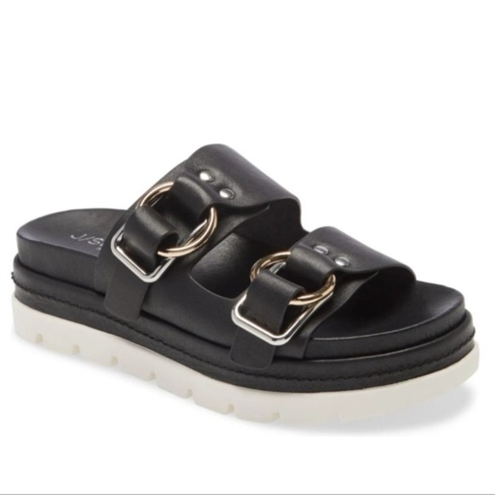 J Slides: Baha in Black Sandals
